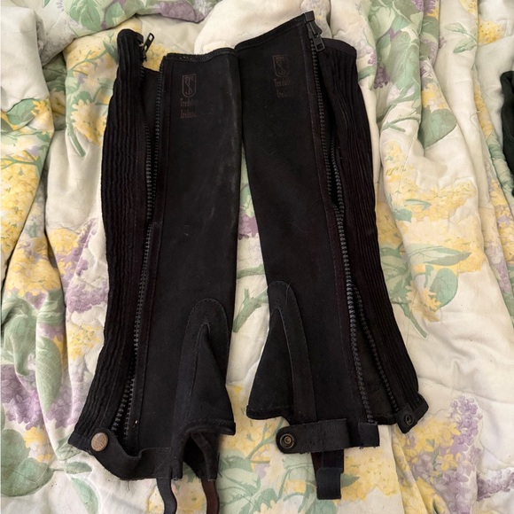 Tred Step Other - Black Suede Half Chaps - Unbranded